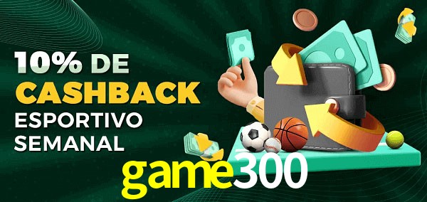 10% de bônus de cashback na game300