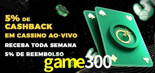 Promoções do cassino ao Vivo game300